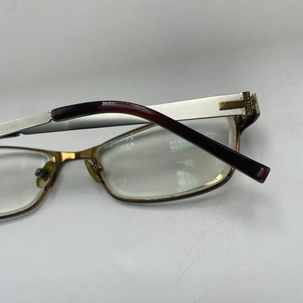 Ted Baker Eyeglasses Women FRAME ONLY Alosiu B222 52-16-135 Gold silver 563
